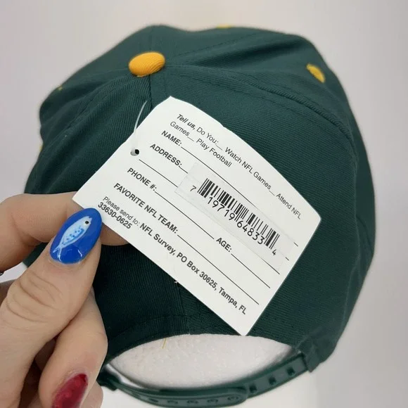 Vintage Green Bay Packers Hat Cap Snap Back NFL Football Game Day Mens 90s